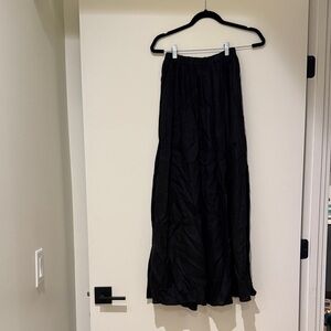 DISSH Black Linen Maxi Skirt